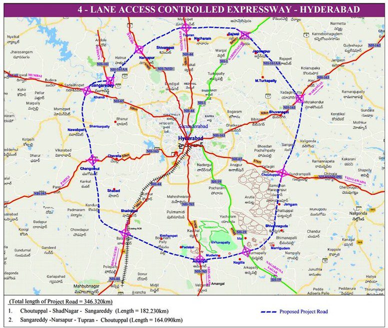 Regional Ring Road in Hyderabad
